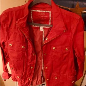 Jcrew jacket utility resin red